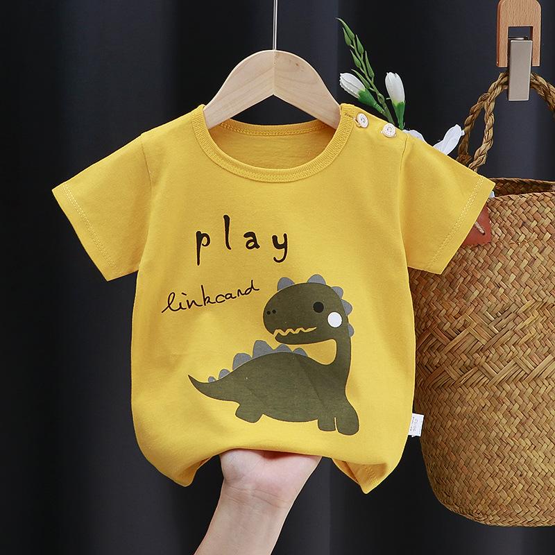 Cute Cotton Short-sleeved T-shirt Tops Children's Clothing Baby Clothes Cartoon