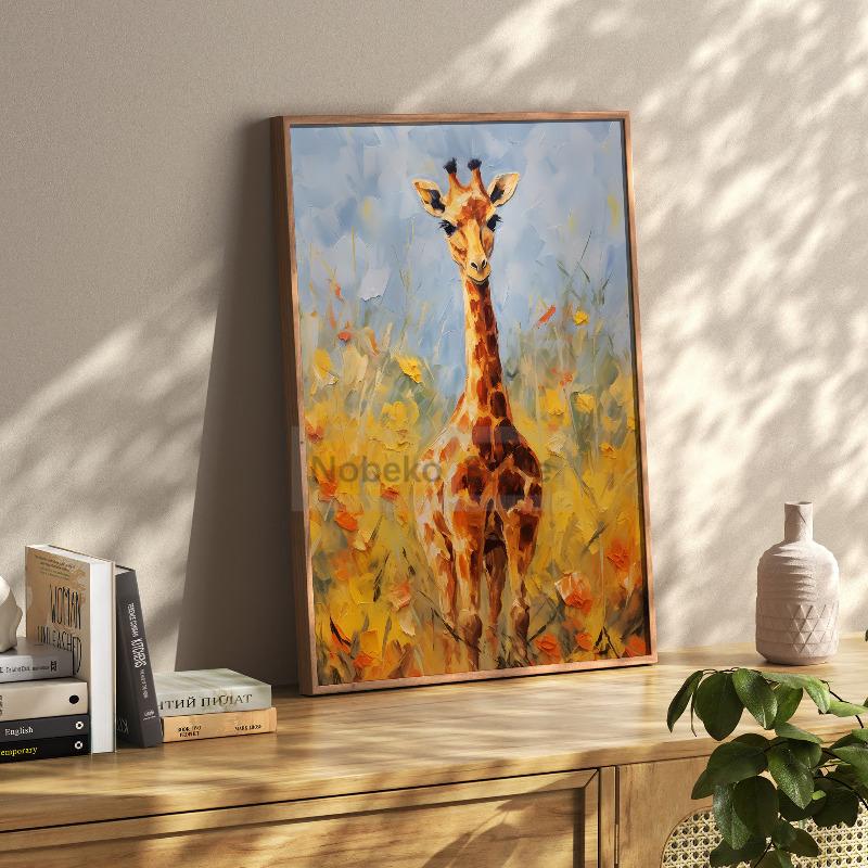 Cute Baby Animal Nursery Posters Cute Wildlife Prints Canvas Oil Painting Woodland Wall Art Pictures Home Kids Room Decoration