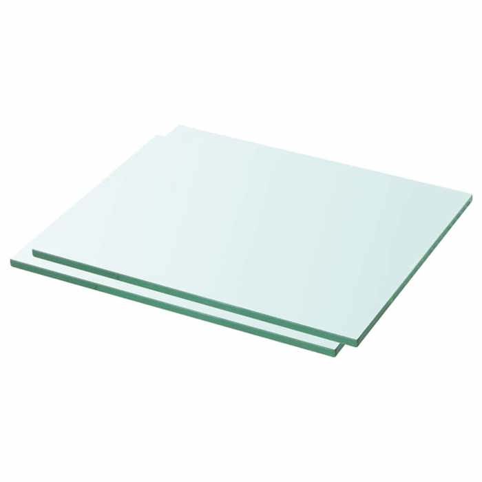 VidaXL Panneaux d'étagère 2 pcs Verre Transparent 30 x 20 cm