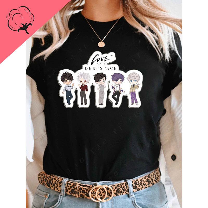 Hot Selling Unisex Tee Love and Deepspace Sylus Otome Game T Shirt I Love My Boyfriend Qin Che Fans Gift Cotton Graphic T Shirts S