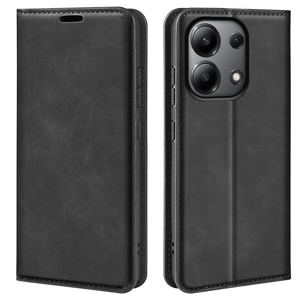 For Xiaomi Redmi Note 13 4G Leather Case Wallet Skin-touch Phone Cover