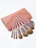 11pieces Pink Makeup Brush Set Essential Cosmetic Tools High Quality Synthetic Hair Foundation Powder Eye Cosmetic Brushes