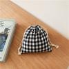 Small Fresh and Simple Large Square Cotton and Linen Drawstring Bundle Mouth Bag Storage Candy Tea Bag