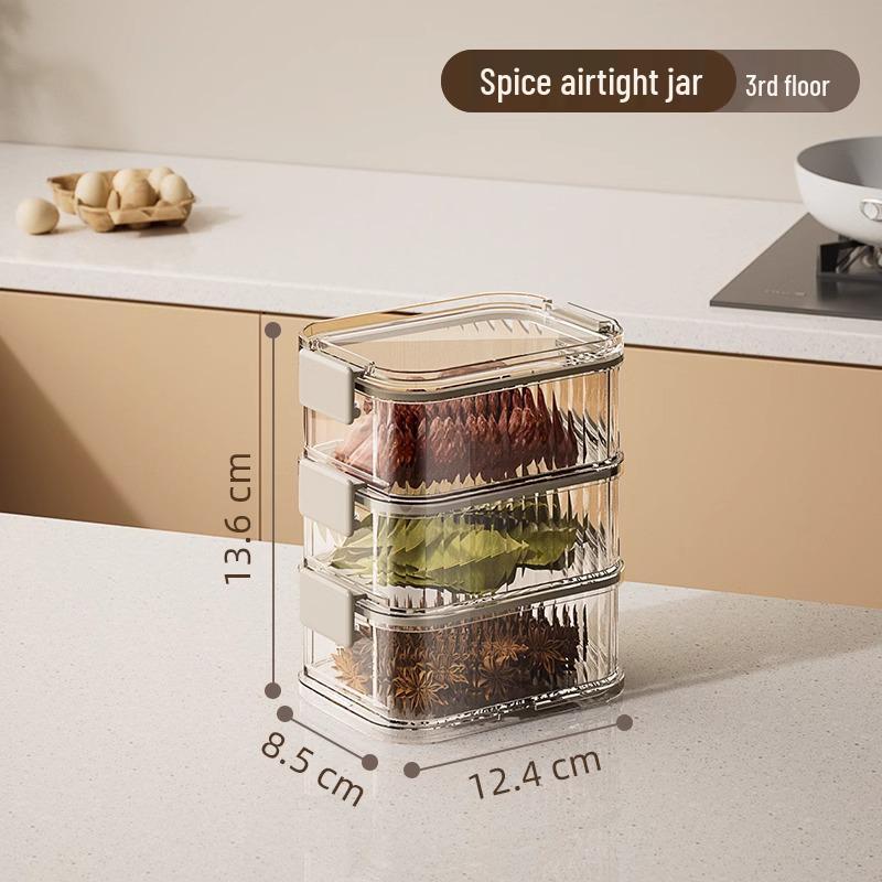 Stackable Spice Storage Box - Kitchen Seasoning Sealing Can