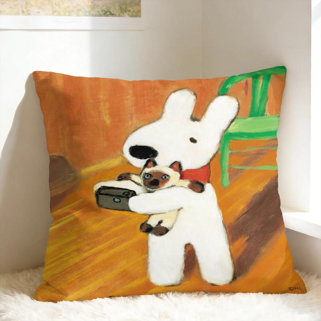 Pillow Cover G-Gaspard and Lisa  Vintage Pillow Case For Sofa Bedroom Home Decor Pillowcases