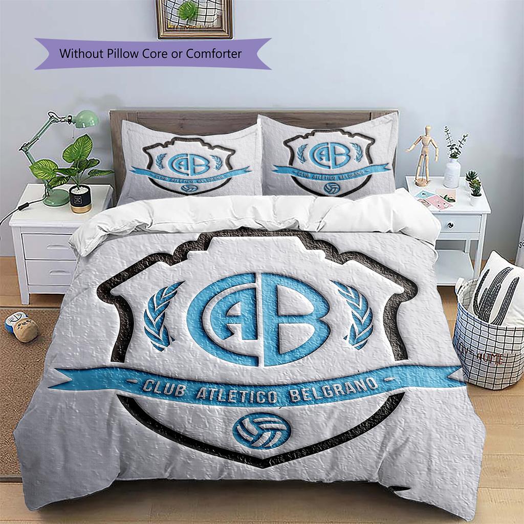 Belgrano Athletic Club Pattern Bedding Home Decoration Birthday Gift (1 * duvet cover + 2 * pillowcase, without core)