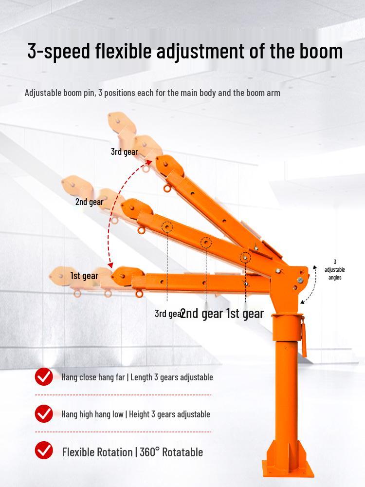 12/24V 1-Ton Vehicle-Mounted Electric Hoist Crane