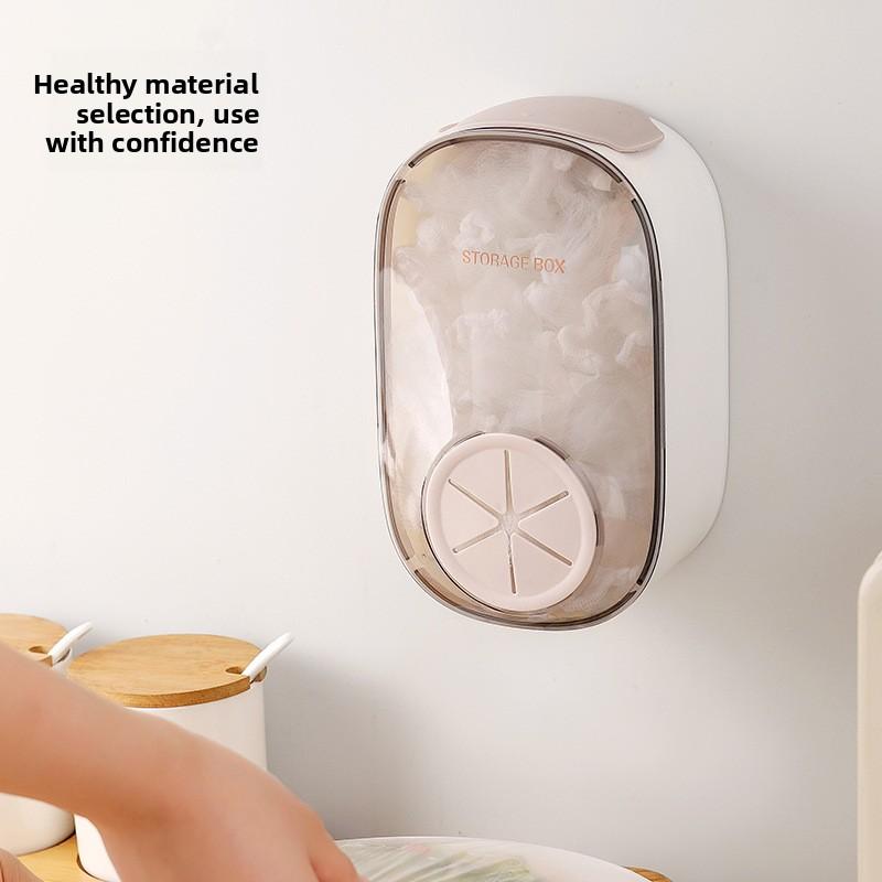 Household Disposable Plastic Wrap Storage Box Plastic Wrap Storage Box Free of Punching Wall-mounted Removable Kitchen Use