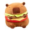Cute Burger Capybara Doll Hamburger Kapibala Doll Children's Plush Toy Grab Machine Doll Birthday Gift
