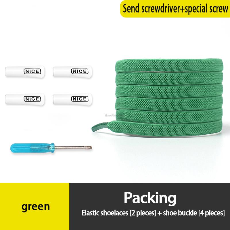 Fashion No Tie Shoe laces Elastic Laces Sneakers Flat Shoelaces without ties Kids Adult Quick Shoe lace Rubber Bands for Shoes