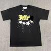 T-shirt Unisex con Stampa di Lettere in Schiuma Hip Hop Euro-Americano: Scollo Rotondo, Manica Corta, Design alla Moda