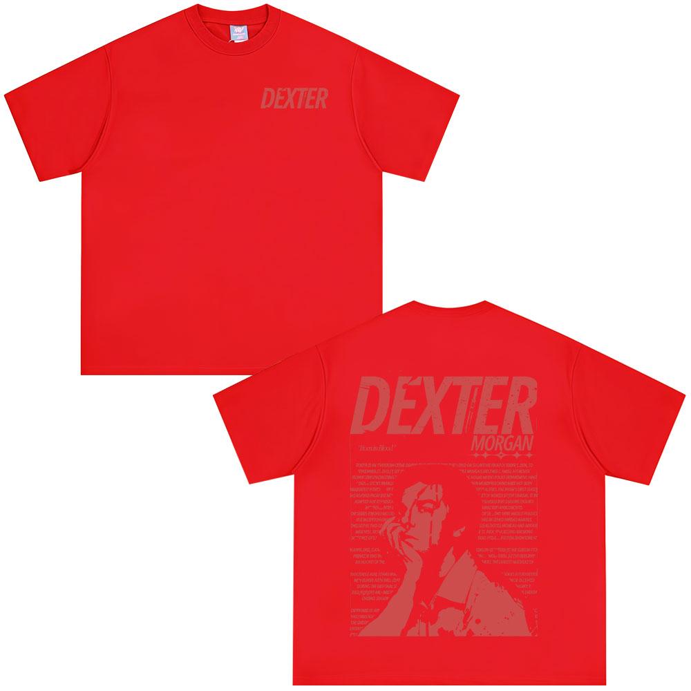 

New Style Tee Washed Vintage TV Play Dexter Morgan T-shirts Unisex Women Casual Oversized TShirts Unisex s High Quality Cotton T-shirt S