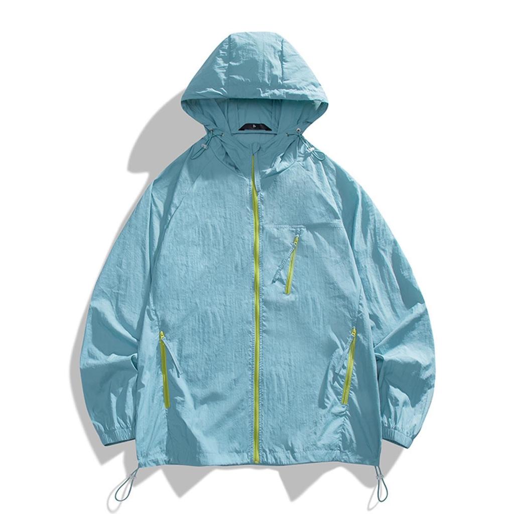Ladies' Pure-color Sunscreen Clothing, Light And Thin, Trendy And Fashionable, Summer All-match Hooded Jacket