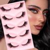 Faux Cils Européens & Américains Style Yeux de Renard Inclinés - Pack de 7 Paires, Coin Externe Allongé, Bande Complète