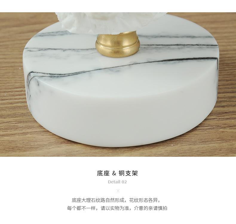Creativity Resin Artificial Coral Artificial Coral Handcrafted Furnishings White Marble Base Home Decoration Simulation Animal