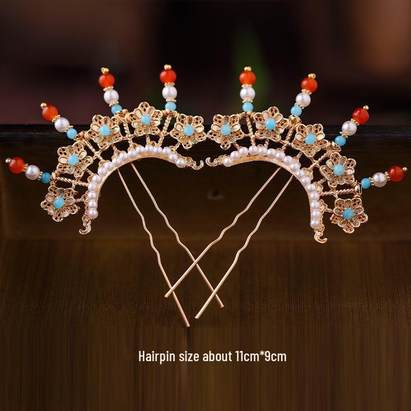 Ancient Tang-Style Pearl Hair Tassel Headdress - Versatile Hanfu Concubine Hair Accessories