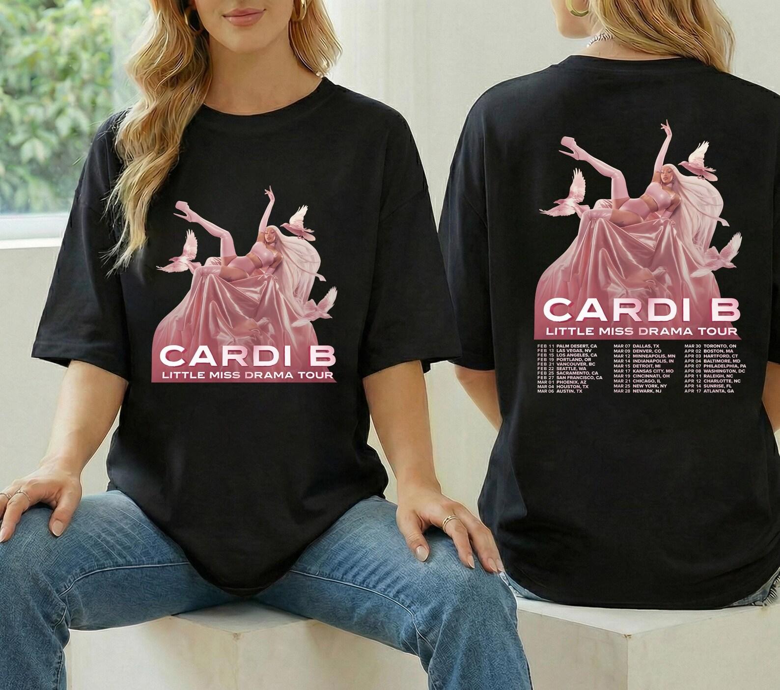 Cardi B Little Miss Drama Tour 2026 Shirt, Cardi B Tour 2026 Shirt, Cardi B Fan Gift, Cardi B Concert Merch, Cardi B Am I the Drama Shirt M