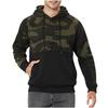 Men's Fashion Camouflage Sweatshirt Men's Drawstring Ribbed Closure Raglan-sleeves Hoodie