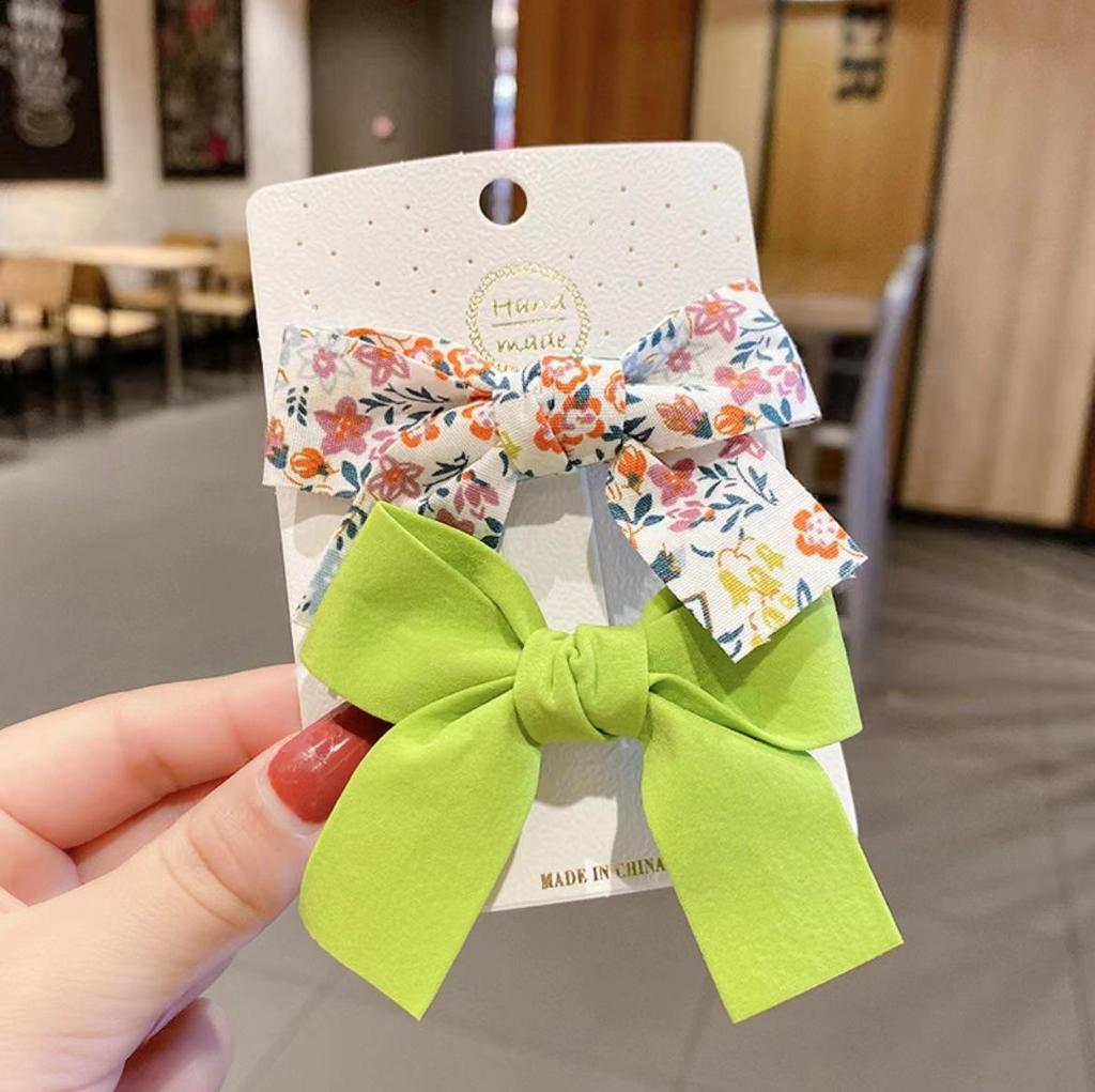 Children's Floral Bow Hairpin - Cute, Damage-Free Korean Clip Accessory