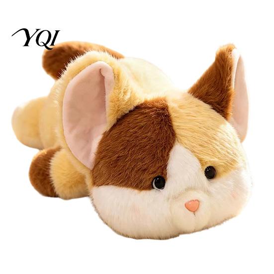 Stuffed Animal Pillows for Sleeping Soft Plush Doll with Weighted Base, Cute Fox/Cat/Dog/Otter Figurine, Gift Kids Cartoon Crawling Animals