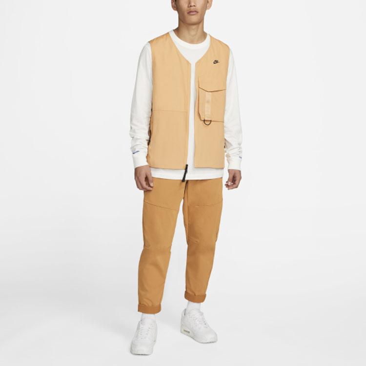 Nike Sportswear Tech Pack Solid Color Zip-Up Sleeveless Jacket Men Outerwear Maize-Yellow DM5535-737