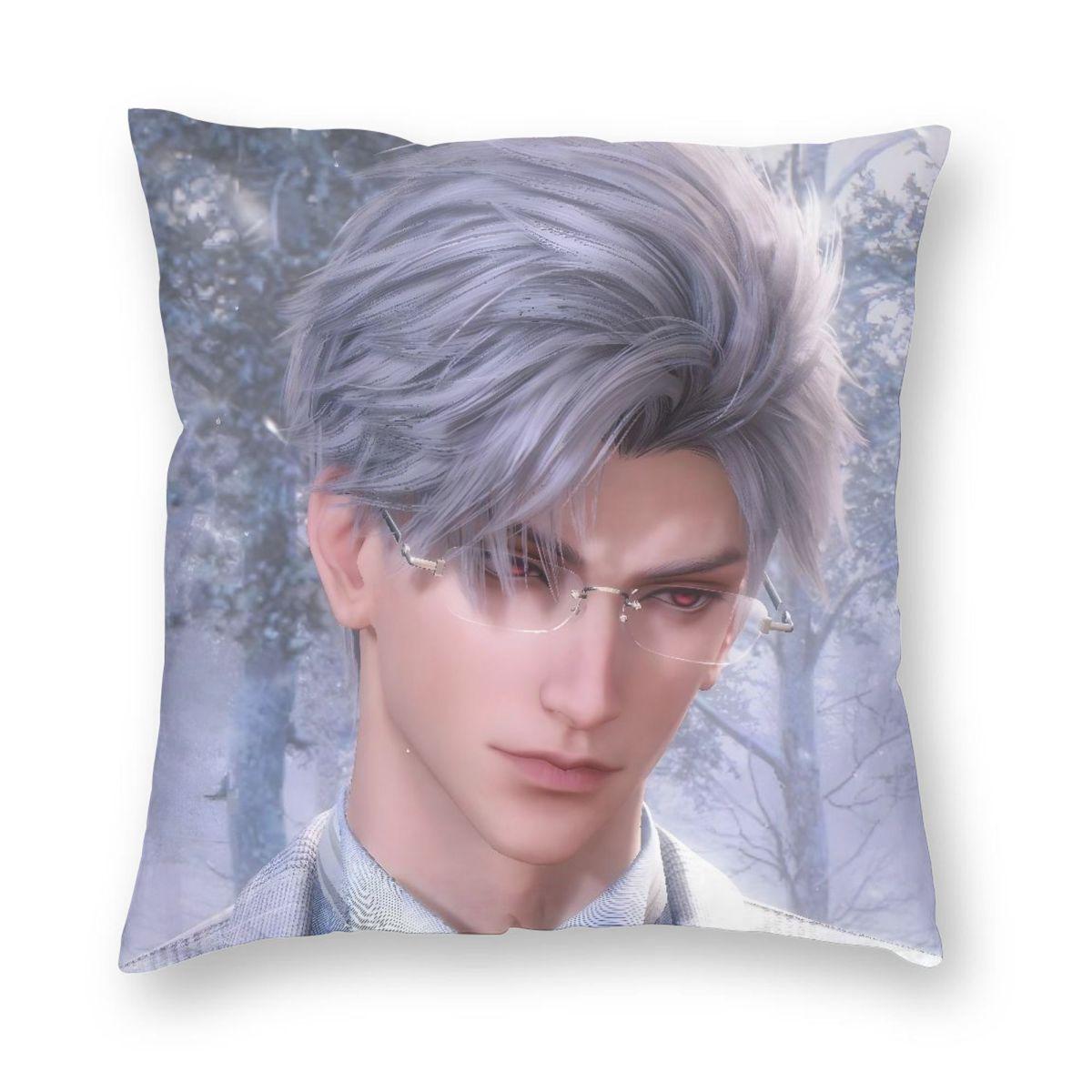 

Love And Deepspace Sylus Pillowcase Printed Polyester Cushion Cover Decoration Throw Pillow Case Cover Home Dropshipping 40X40cm 12x12Inch