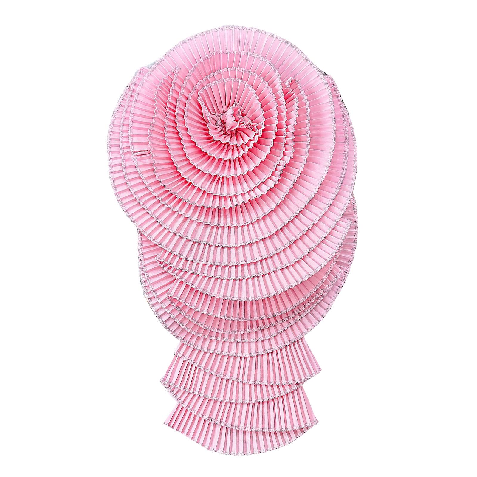 

Модная плиссированная большая булавка-цветок на лацкан, преувеличенная сложенная брошь-цветок для платья и рубашки, женская нагрудная булавка, украшение