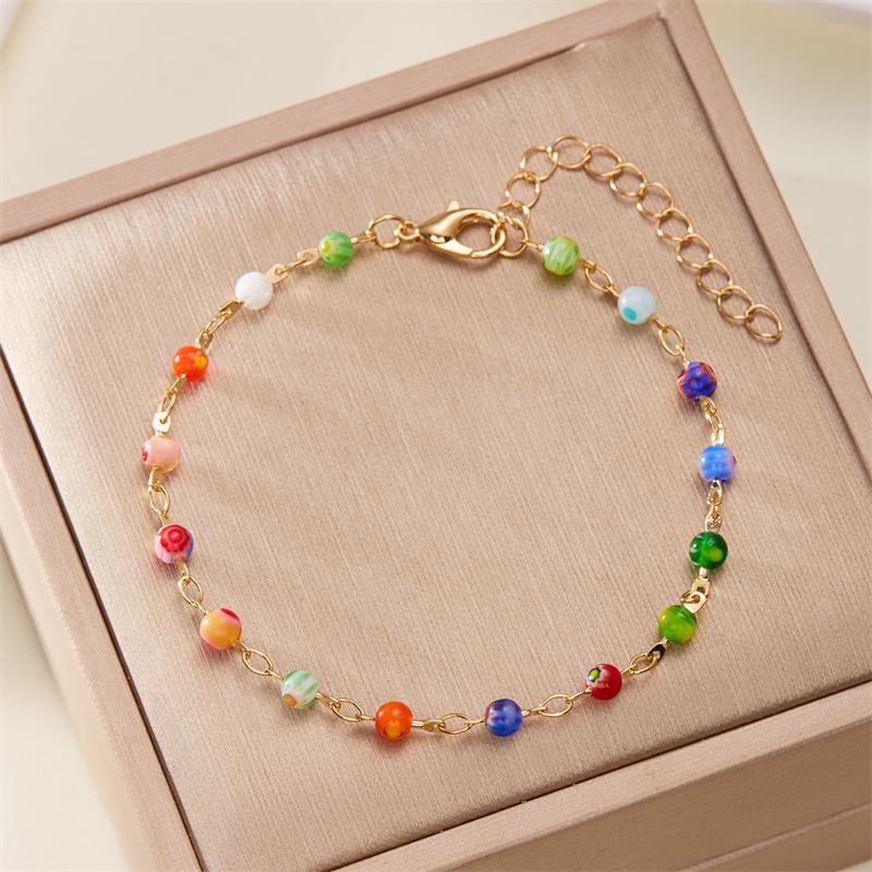 Bohemia Crystal Chain Anklets for Women Foot Accessories Summer Beach Barefoot Sandals Bracelet ankle on the leg Female Jewelry