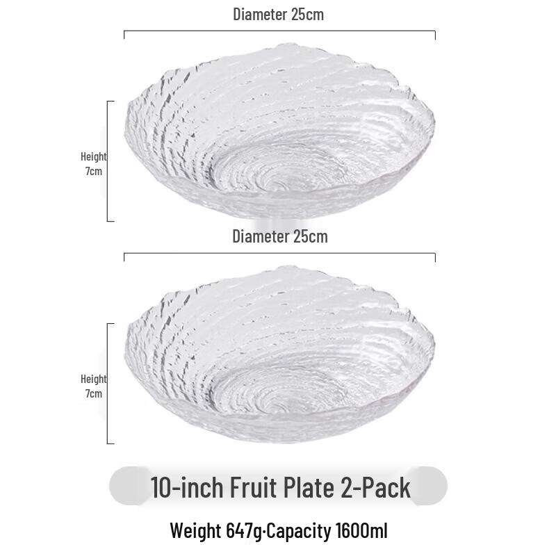 Elegant Crystal Glass Fruit Plate
