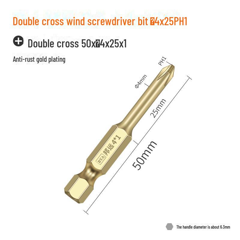 Bangyuan Magnetic Double-Head Cross Head Electric Screwdriver & Hand Drill Bit