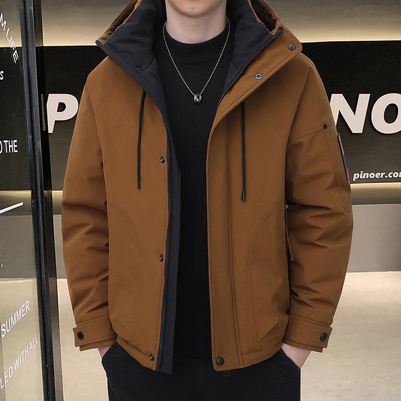Men's 2025 Stylish Hooded Down Jacket: Warm, Handsome, and High-Quality for Autumn/Winter