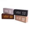 New Temperature and Humidity Clock Upgraded Version Wooden Snooze Alarm Clock Wooden Electronic Clock Temperature Digital Wooden Clock