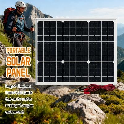 20W Solar Panel 12V Solar Cell Optional 60A-100A Controller Solar Plate Kit For Phone RV Car Caravan Camping Outdoor Battery
