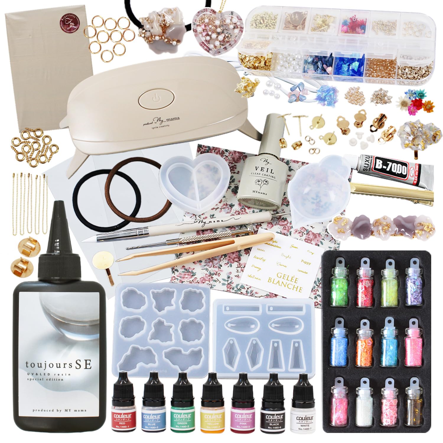 

Стартовый набор для эпоксидной смолы MYmama с бесплатной подарочной упаковкой, смолой, красителем и набором для отверждения для начинающих