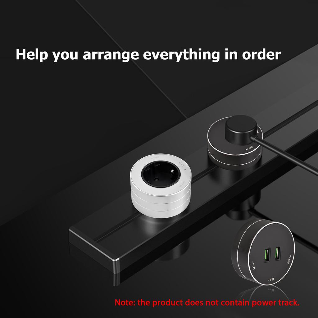 Schienensteckdosen Stromschienensteckdose Elektrische mobile Schienensteckdose Stromschienenadapter für das Büro