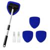 Extendable Windshield Cleaning Tool Reusable Microfiber Pads Wiper Brush  for Cars Trucks Home
