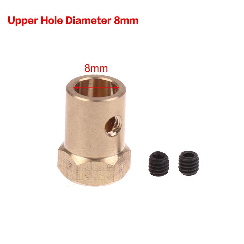 1Pcs 3/4/5/6/7/8MM Wheel Hex Coupling Coupler With Screws Brass Sleeve Adapter Tire Connector For RC Boat Car Spare Parts