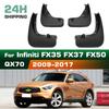 4PCS Splash Guards Mudguards Compatible with Infiniti FX35 FX37 FX50 QX70 2009 2010 2011 2012 2013 2014 2015 2016 2017