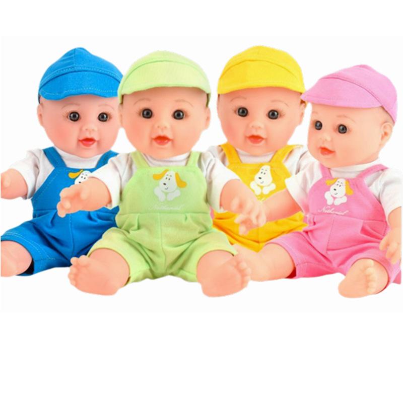 30cm Soft Plastic Doll Simulation Doll Baby Toy Kindergarten Early Education Doll