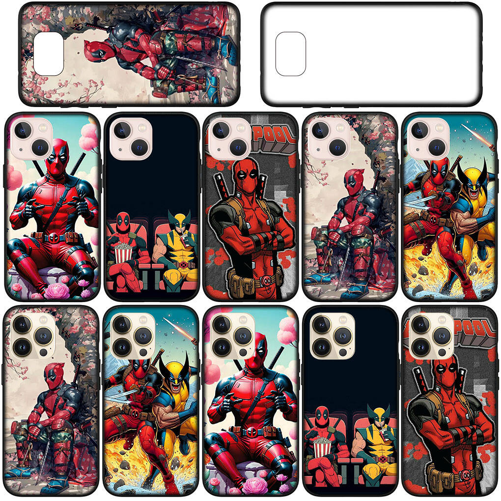 Cover for iPhone 17 16 15 Xiaomi Poco Redmi Note 14 13 12 11 Pro Max 9 16e Samsung Galaxy S25 S24 S23 OPPO Huawei Marvel Wolverine Deadpool Phone Case