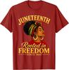 Juneteenth Rooted In Freedom Since 1865 Black Queen Tshirt Unisex Unisex Short Sleeve Celebration Tee 1865 Juneteenth Tshirt Gift
