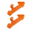 2 Sets Chainsaw Hanger Orange Color Thickened Rubber Coating Heavy Duty Chainsaw Wall Mount Organizer for Garage