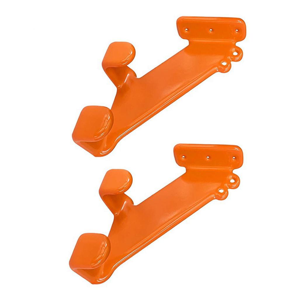2 Sets Chainsaw Hanger Orange Color Thickened Rubber Coating Heavy Duty Chainsaw Wall Mount Organizer for Garage