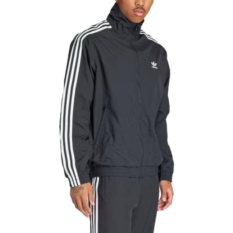 adidas Adicolor Woven Firebird Track Top Black Men Streetwear IT2491