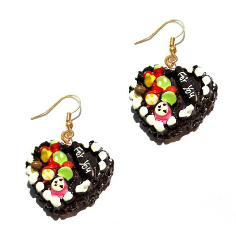 Earring For Women Resin Drop Custom Made Handmade Cute Girls Sweet Gift Cookies Macaron Cake Food Donuts