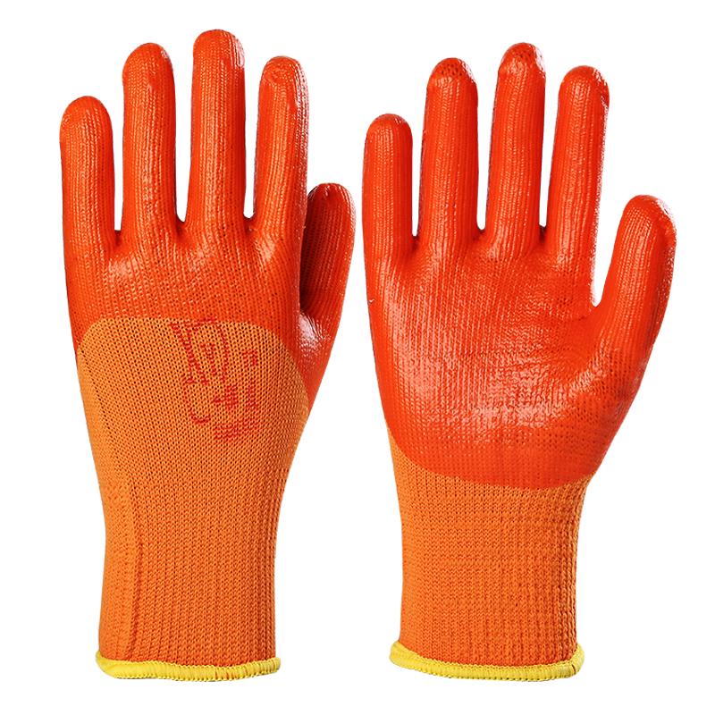 Extra Große Wasserdichte PVC-beschichtete Arbeitshandschuhe, Öl- und Abriebfest