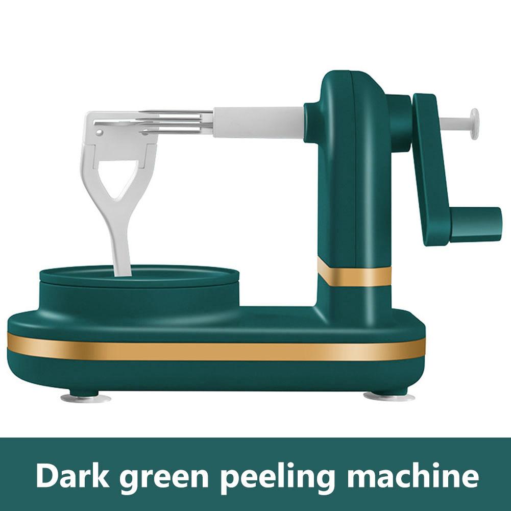 Manual Food Crusher Multifunctional with Stainless Steel Blades Hand Crank Fruit Peeler Food Peeling Machine for Kitchen Gadgets