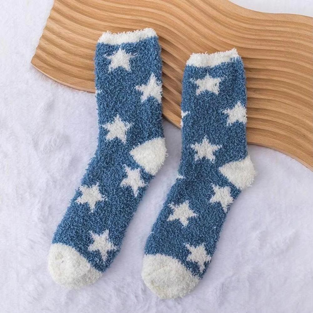 Breathable Coral Fleece Socks Thickened Middle Tube Socks New Floor Socks for Women