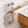 Bathroon Space-saving Hanging Foldable Wall Mount Shoes Rack Slippers Shelf Holder Shoe Stand