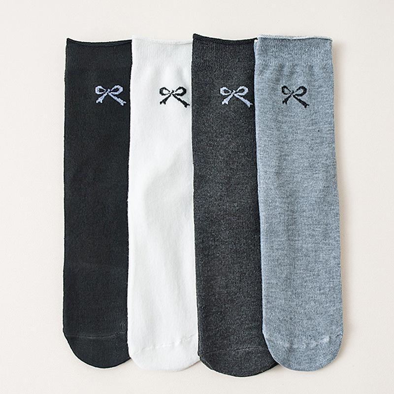 10 Pairs of Female Autumn Lovely Bow Month In The Tube Pile Socks